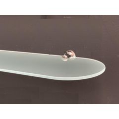 Amirro Shelf Glass Oval Skleněná polička s úchyty, ovál, 59x12 cm, 100-173