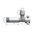 Arco Antea Rohový ventil A-80 s matkou 1/2'x3/8', chrom 1CLAS - galerie #1