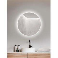 Amirro Ambiente Ronde Kruhové zrcadlo 60 cm s LED podsvícením se senzorem, 411-248