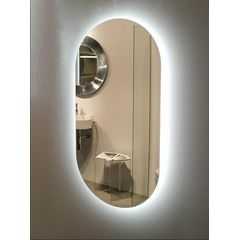 Amirro Ambiente Zrcadlo ovál 100 x 50 cm s LED podsvícením se senzorem, 411-286