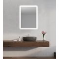 EBS Venia Zrcadlo 60 x 80 cm s LED podsvíceným pískovaným okrajem - galerie #1