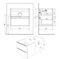 Sapho Filena Umyvadlová skříňka 57x51,5x43cm, bílá, FID1260B - galerie #7