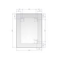Amirro Space Zrcadlo 80 x 60 cm s potiskem - motiv překřížených linií 410-753  - galerie #3