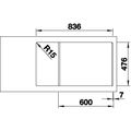 Blanco Andano XL 6S-IF Compact Nerezový dřez s odkapem vlevo, 86x50cm, 523001 - galerie #3