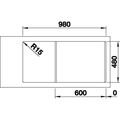 Blanco Lemis 6 S-IF Nerezový dřez s odkapem a vaničkou oboustranné provedení, 100x50cm, 523032 - galerie #4