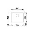 Blanco Subline 500 U Granitový dřez bez odkapu, 53x46cm, bílá, spodní montáž, 523436 - galerie #1