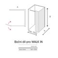 EBS Relax Boční stěna Walk-In 50 cm, pohyblivá, chrom - galerie #3