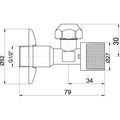 Novaservis Rohový ventil bez filtru 1/2"x 3/8" s matkou CF3003/10M - galerie #1
