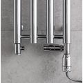 PMH INTER-LSS Termostatický ventil úhlový pro kombinované zapojení, levé, nerez - galerie #1