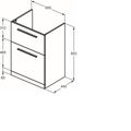 Ideal Standard i.Life A Skříňka pod nábytkové umyvadlo 60 cm, šedý křemen matný T5273NG - galerie #2