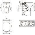 Ideal Standard Tesi WC stojící se sedátkem SoftClose a Aquablade, černá mat T3536V3 - galerie #5