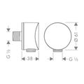 Hansgrohe FixFit Přípojka hadice se zpětným ventilem a plastovým kolenem připojení, matná bílá 26453700 - galerie #1