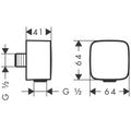 Hansgrohe FixFit Přípojka hadice se zpětným ventilem, matná bílá 26457700 - galerie #1