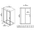 Ravak Blix Slim Sprchové dveře 100 cm, černá/čiré sklo BLSDP2-100BT X0PMA0300Z1 - galerie #2