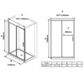 Ravak Blix Slim Sprchové dveře 110 cm, černá/čiré sklo BLSDP2-110BT X0PMD0300Z1 - galerie #2