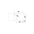 Blanko Lemis XL 6S-IF Compact Nerezový dřez s odkapem oboustranné provedení, 76x48cm, 525110 - galerie #2