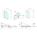 Sapho Modular Shower Walk-In zástěna 100 cm s pojezdy, chrom MS5-100 - galerie #8