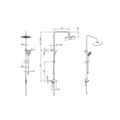kielle Oudee Sprchový systém s přepínačem, 228 mm, 3 proudy, chrom 20602030 - galerie #5