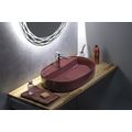 Isvea Infinity Oval Keramincké umyvadlo na desku 60x40 cm, maroon red 10NF65060-2R - galerie #2