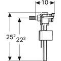 Geberit Napouštěcí ventil Typ 333, boční přívod vody 3/8", 136.701.00.3  - galerie #3