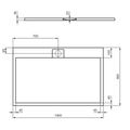 Ideal Standard i.Life Sprchová vanička litá 140 x 90 cm, bílá mat T5222FR - galerie #4