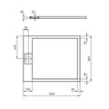 Ideal Standard i.Life Sprchová vanička litá 100 x 80 cm, úhlově černá T5223FV - galerie #6