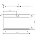 Ideal Standard i.Life Sprchová vanička litá 140 x 80 cm, betonově šedá T5224FS - galerie #4