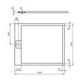 Ideal Standard i.Life Sprchová vanička litá 120 x 100 cm, úhlově šedá T5228FV - galerie #4