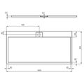 Ideal Standard i.Life Sprchová vanička litá 180 x 90 cm, úhlově černá T5230FV - galerie #4