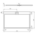 Ideal Standard i.Life Sprchová vanička litá 160 x 100 cm, betonově šedá T5232FS - galerie #4