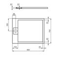 Ideal Standard i.Life Sprchová vanička litá 90 x 70 cm, betonově šedá T5237FS - galerie #4