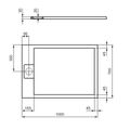 Ideal Standard i.Life Sprchová vanička litá 100 x 70 cm, bílá mat T5240FR - galerie #4