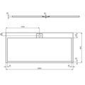 Ideal Standard i.Life Sprchová vanička litá 200 x 90 cm, úhlově černá T5243FV - galerie #4