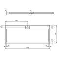 Ideal Standard i.Life Sprchová vanička litá 170 x 70 cm, betonově šedá T5244FS - galerie #4