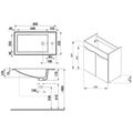 Jika Cube Skříňka s umyvadlem 60 cm, bílá lesk H4536311763001 - galerie #1