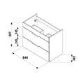 Jika Cube Skříňka s umyvadlem 55 cm, bílá lesk H4536121763001 - galerie #1