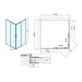 Polysan Easy Line Čtvercový sprchový kout 80 x 80 cm, čiré sklo, EL5215 - galerie #1