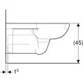 Geberit Selnova Comfort WC závěsné s hlubokým splachováním, prodloužené vyložení, bílá 501.044.00.7 - galerie #3