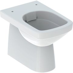 Geberit Selnova Square WC stojící s hlubokým splachováním, vodorovný nebo vertikální vývod, Rimfree, bílá  501.564.01.7