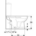 Geberit Selnova WC mísa, s hlubokým splachováním, vývod horizontálně, Rimfree, bílá 500.283.01.5 WC - galerie #3