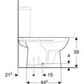 Geberit Selnova WC mísa s hlubokým splachováním, svislý vývod, bílá 500.281.01.7 - galerie #1