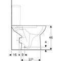 Geberit Selnova Comfort WC mísa, WC s hlubokým splachováním, vodorovný vývod, Rimfree, bílá 500.486.01.7 - galerie #1