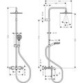 Hansgrohe Vernis Blend Sprchový systém Showerpipe 240 s vanovým termostatem, 2 proudy, matná černá 26899670 - galerie #3