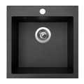 Sinks Viva 455 Granitový dřez bez odkapu, 45,5x46cm, metalblack, SIGVI45546074