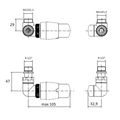 PMH VISION-RB Termostatický ventil úhlový pravý, černá mat - galerie #3