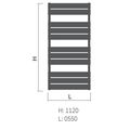 ISAN Atria DLAV11200550SK51 Radiátor kombinovaný, 55x112cm, černý samet - galerie #2