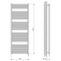 Aqualine DE490T elektrický radiátor, rovný, 60x169 cm, 800W, bílý - galerie #3