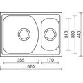 Sinks STSTWM 62044016V Nerezový dřez s vaničou bez odkapu, 62x44cm, STSTWM62044016V - galerie #1