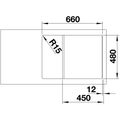 Blanco Zia 45 S Compact Granitový dřez s odkapem oboustranné provedení, 68x50cm, černá 526009 - galerie #4
