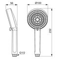 Ideal Standard ALU+ Ruční sprcha Idealrain, stříbrná BD580SI - galerie #5